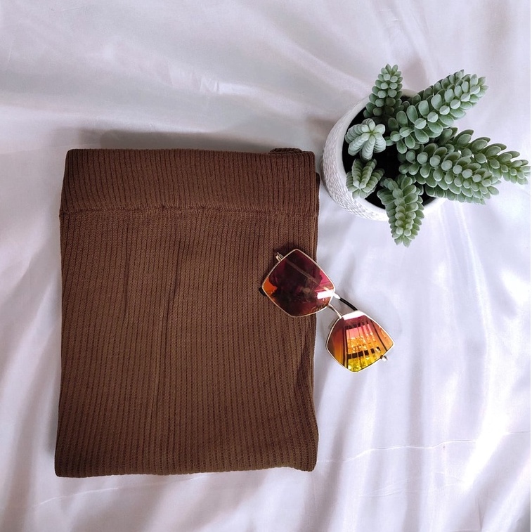 CoD - Rok Span Rajut Premium -Terlaris - Rok Panjang Wanita Terbaru - Rajut Long Skirt - Rok Panjang-Brown