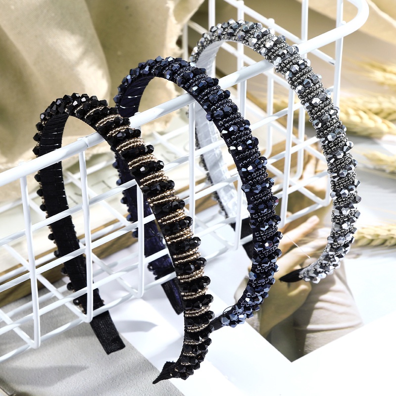 Korean Crystal Rhinestone Headband for Women Fashion Temperament Hairband Girls Hair Accessories