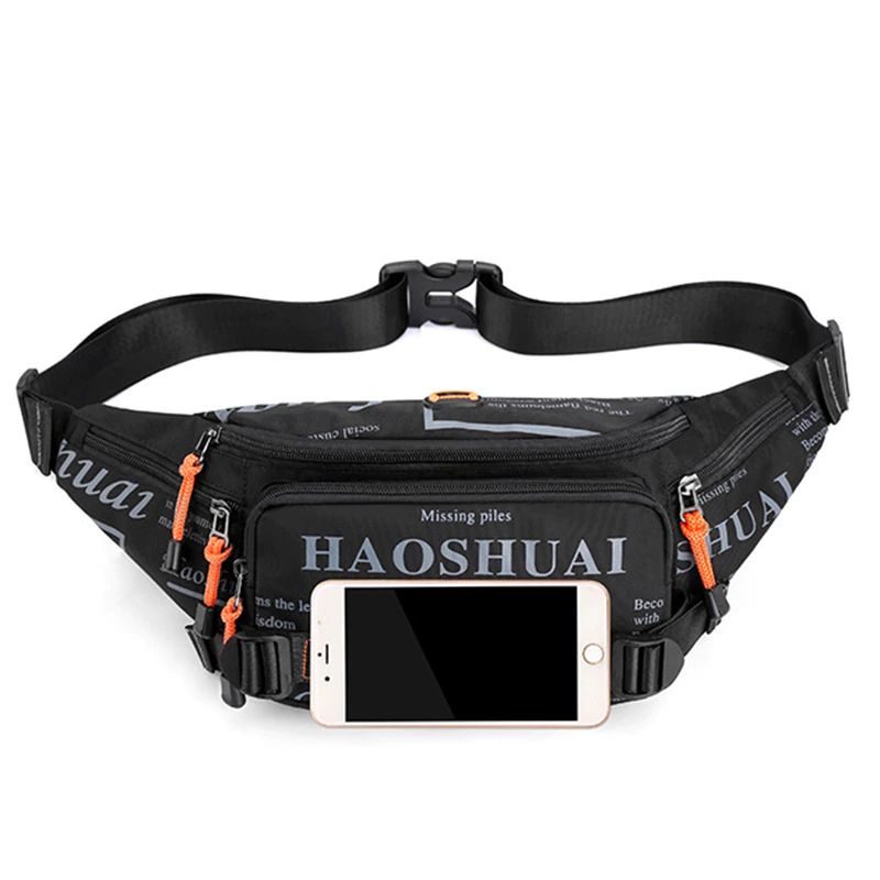 HAOSHUAI 5135 Tas Selempang Dada Pria Waistbag Anti Air Premium WK-SBY