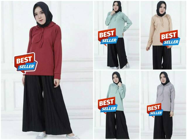 SALMA HODIE~LD 118 CM FIT TO XL ~BAHAN KULIT JERUK