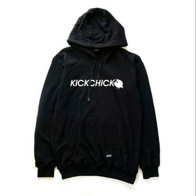 Sweater Hoodie KICKCHICK black klasik free stiker