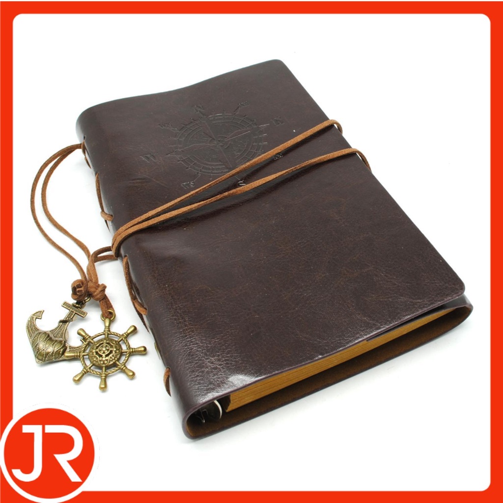 

Buku Binder Buku Catatan Binder Kulit Retro Pirate 8005 / Buku Vintage / Notebook Agenda - Coffee