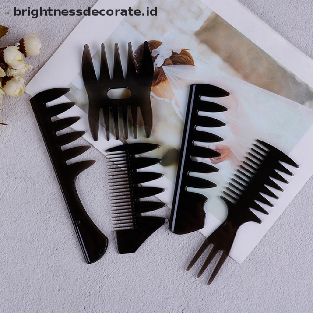 [birth] Oil Hair Comb Wide Teeth Hair Comb Classic Oil Slick Styling Hair Brush For Men [ID]