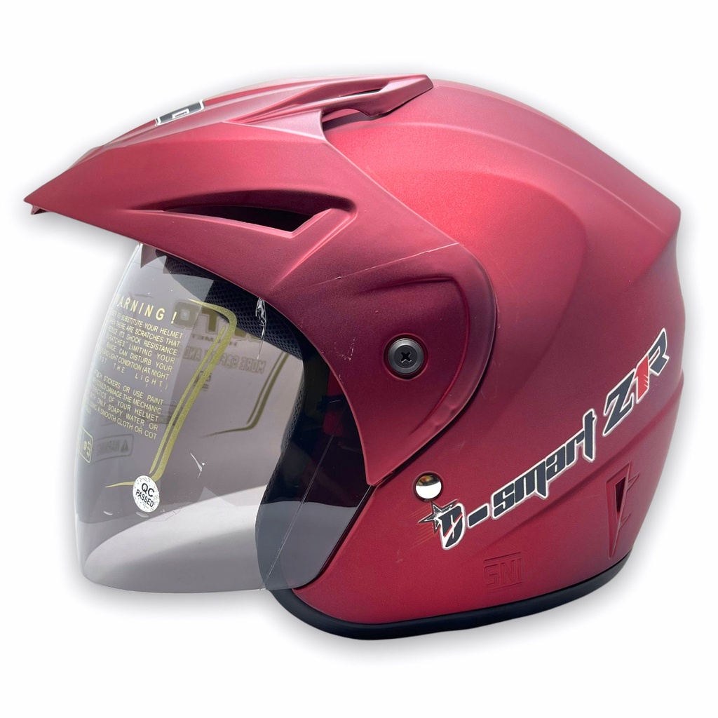 Helm WTO Z1R Pet - D-Smart Polos - Candy Red Doff - Half Face ALL SIZE