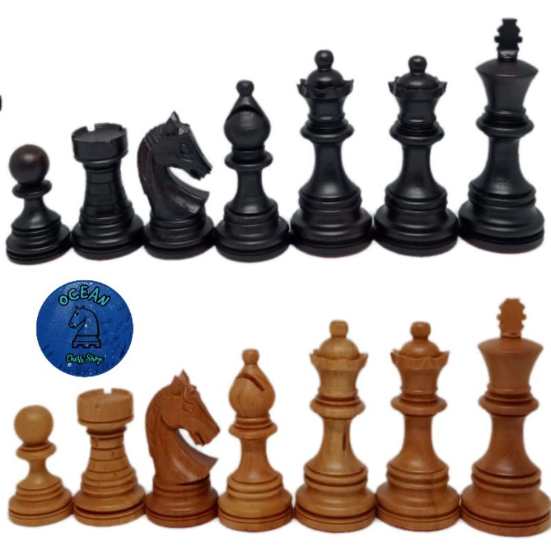 Bidak Catur Kayu Sawo Model Kuda Nunduk