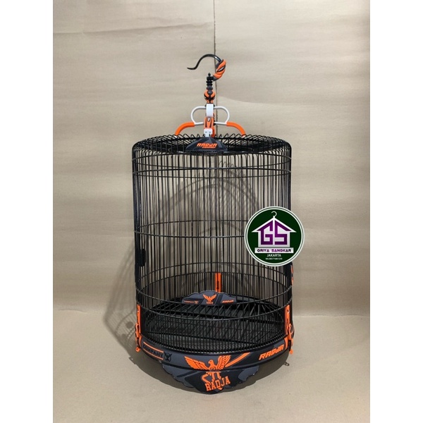 SANGKAR KANDANG MURAI RADJA 3D CARBON ORANGE NO 2