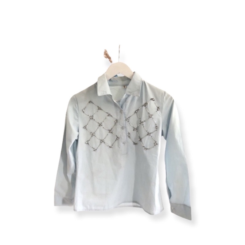 kemeja soft blue