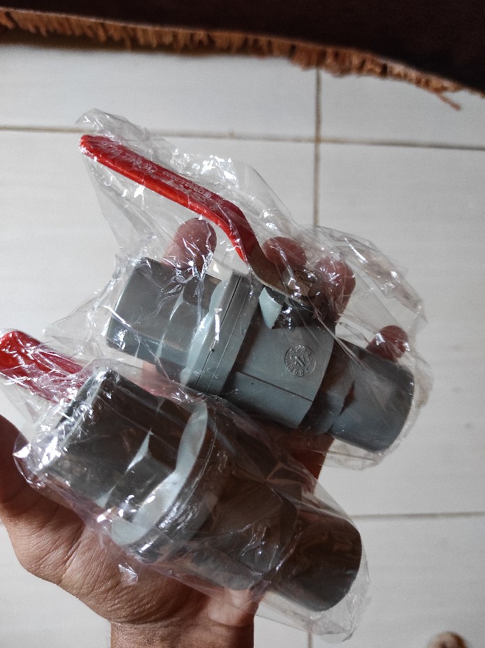 Stop Kran Ball Valve Pass ¾ Inch Handle Besi Kd34