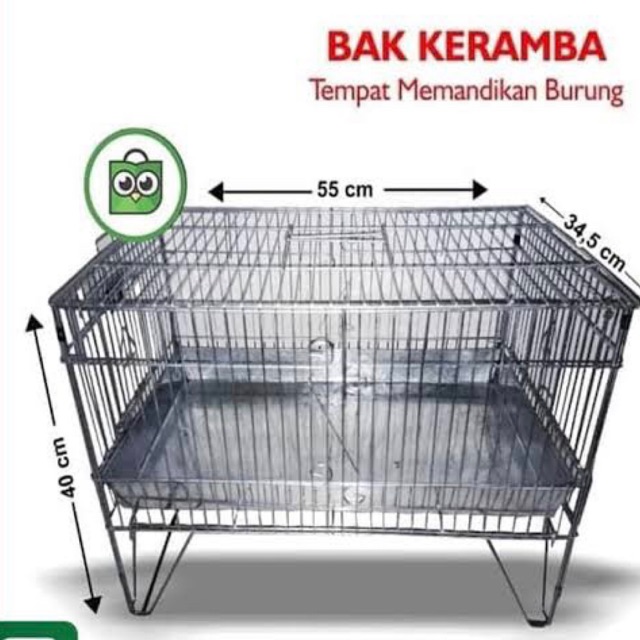 KERAMBA MANDI LIPAT - KANDANG UNTUK MANDI BURUNG BISA DILUPAT