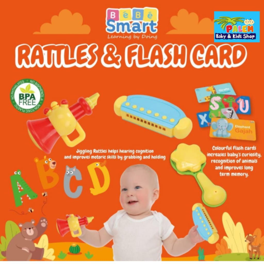 bebe smart - rattles &amp; flash card/ mainan anak 0m+