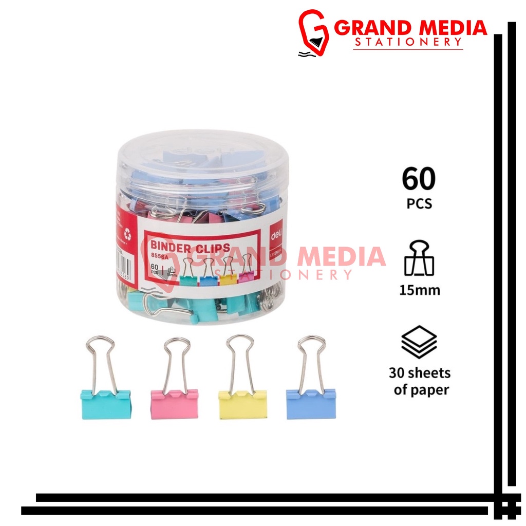 

[GRAND MEDIA] BINDER CLIPS DELI COLOR E8556A / PACK