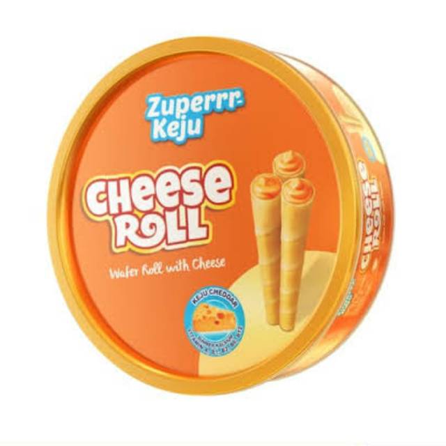 JengR ₪ Zuperrr Keju Cheese Roll Kaleng 182g