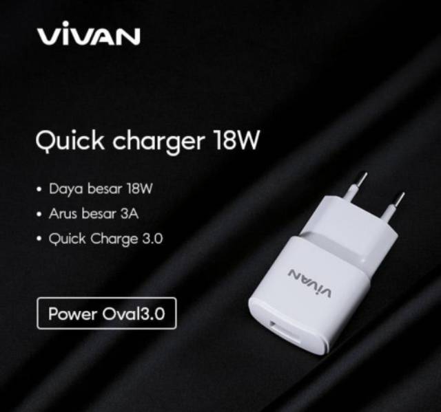 Vivan Power Oval 3.0 Quick Charge Charger Fast Charging 3A