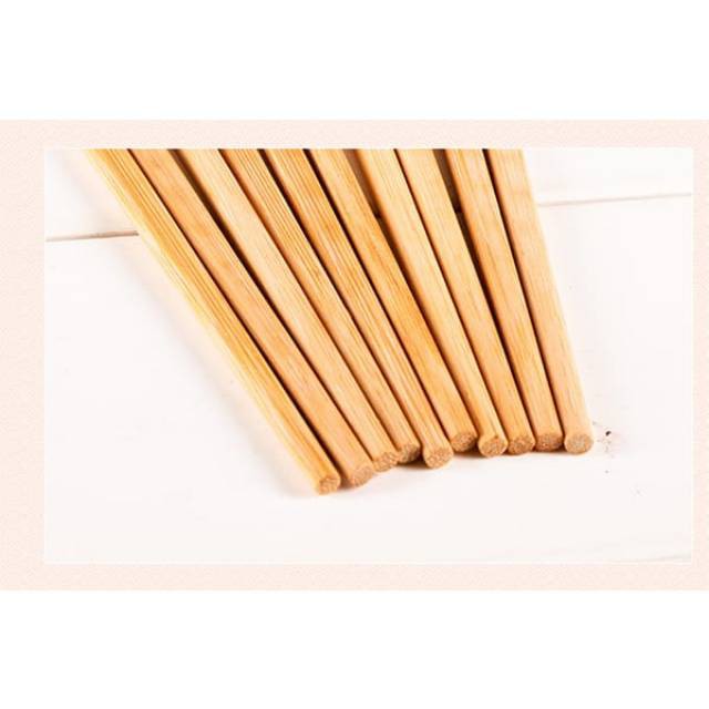 Set 5 Pasang Sumpit Bambu  Bisa Di Cuci dan Digunakan Kembali Chopstick Bambu Ramah Lingkungan