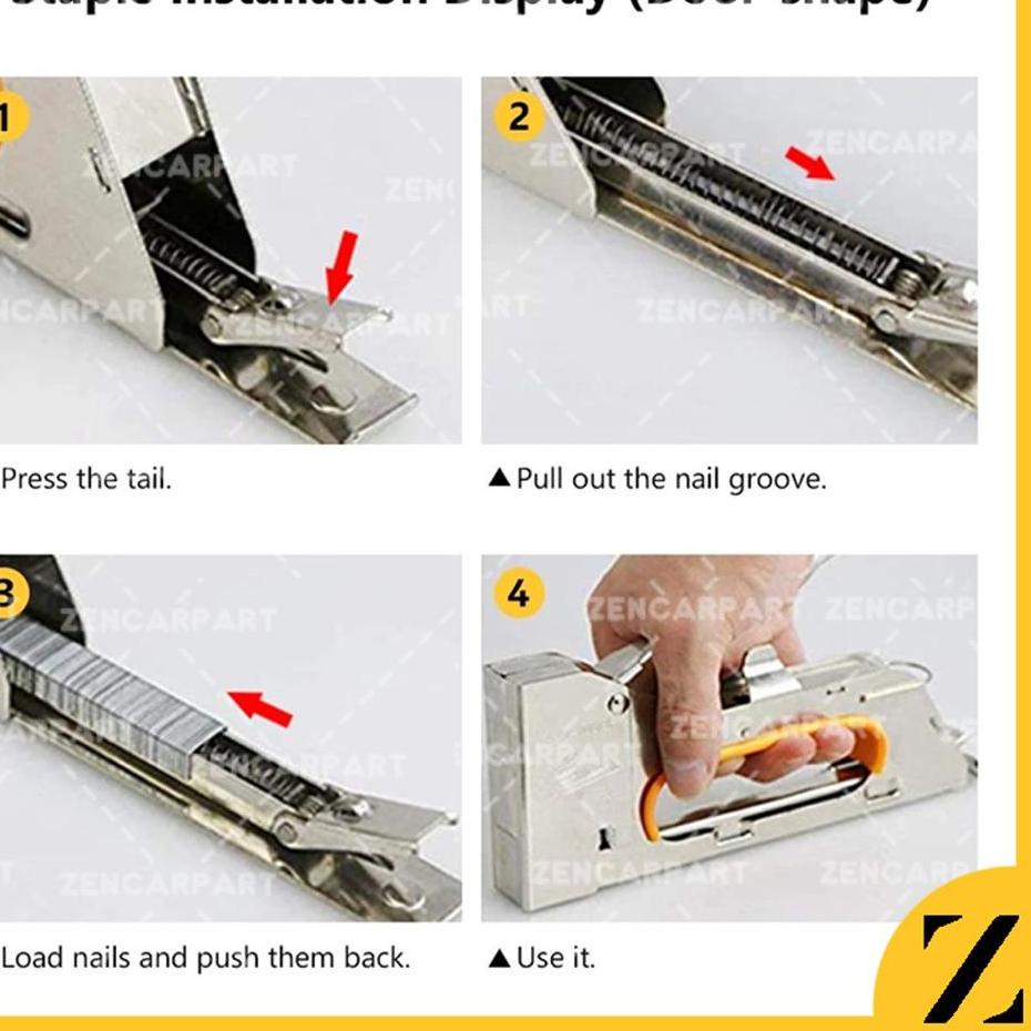

Miliki - Alat Staples Tembak Stapler Tembak Guntacker Kayu Jok Kulit Motor KUAT Steples Hekter 3in1 4 6 8 mm