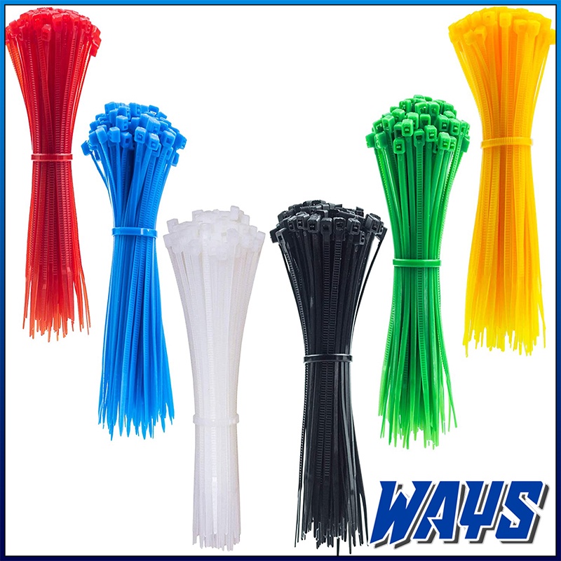 [Z111] Kabel Ties Kabel Tis Cable Tis Hitam Putih Warna Warni Isi 100pcs