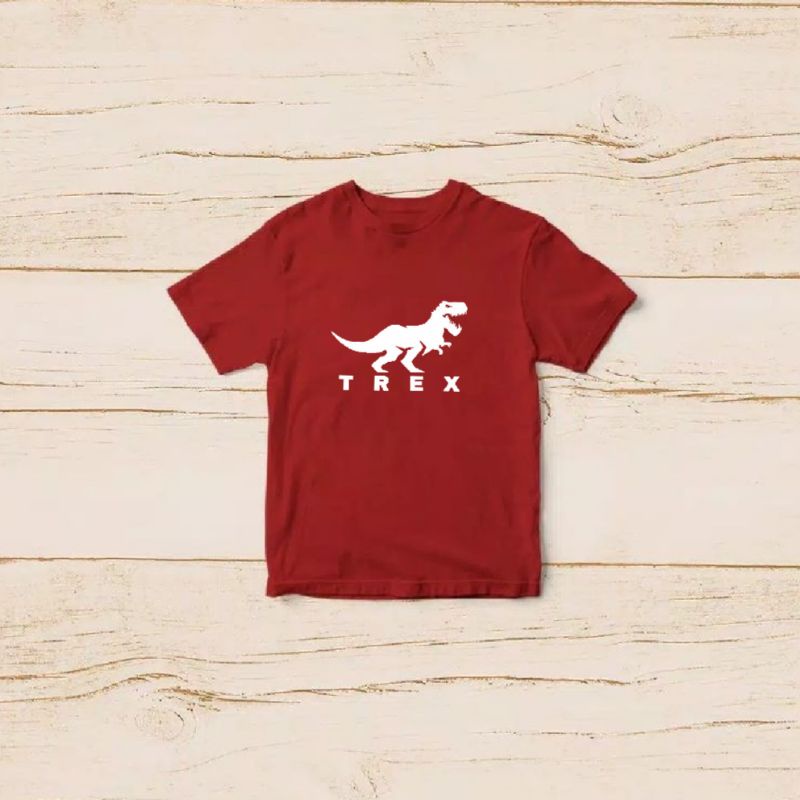 kaos anak anak laki laki dan perempuan unisex  KAOS DINOSARUS TREX SIZE S M L XL