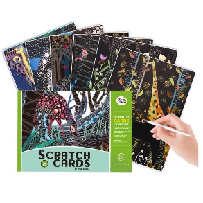 Joan Miro Scratch Cards set Full Moon aktivitas seni anak buku sketsa | Scratch Cards