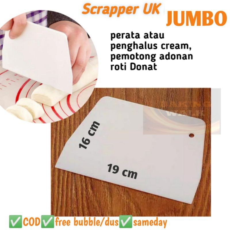 SCRAPPER BUTTER CREAM PENGHALUS PERATA KRIM PEMOTO ADONAN ROTI DONAT PLASTIK KOKOH