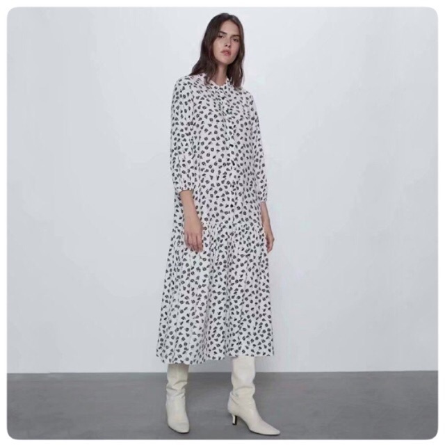 DRESS MAXI / LONG DRESS BUNGA PUTIH