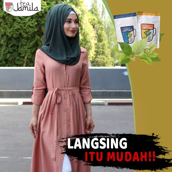 Paket Teh Jamila Tea Dan JSC Jamila Sliming Capsule Pelangsing Badan Herbal Aman Untuk Busui Sudah B