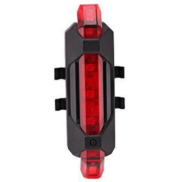 TaffLED Defensor Lampu Sepeda 5 LED Taillight Rechargeable - DC-918 - Red