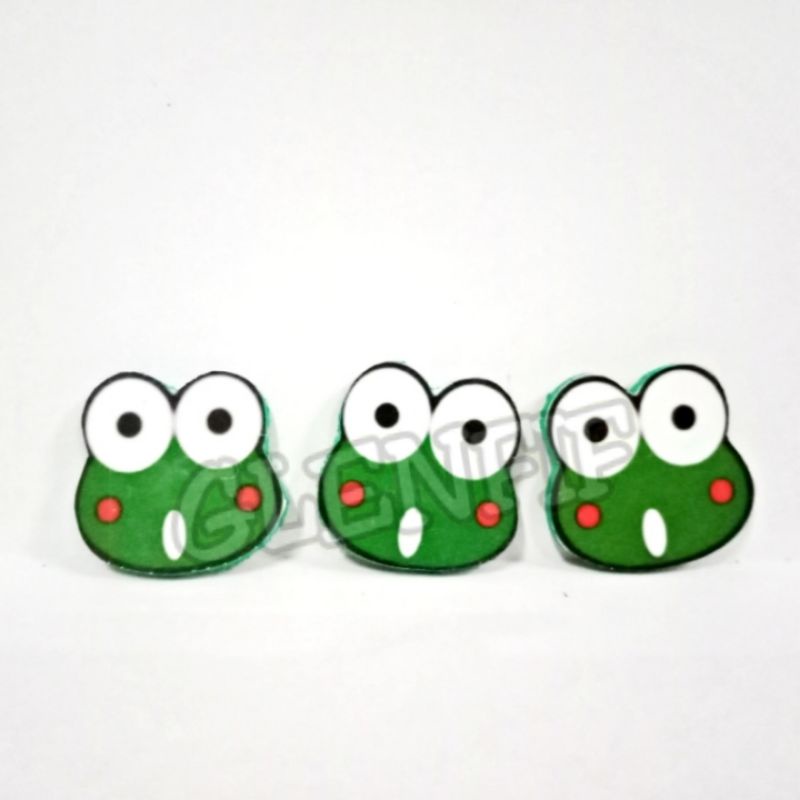 GLENFIF Magnet Kulkas Keropi Face Hijau