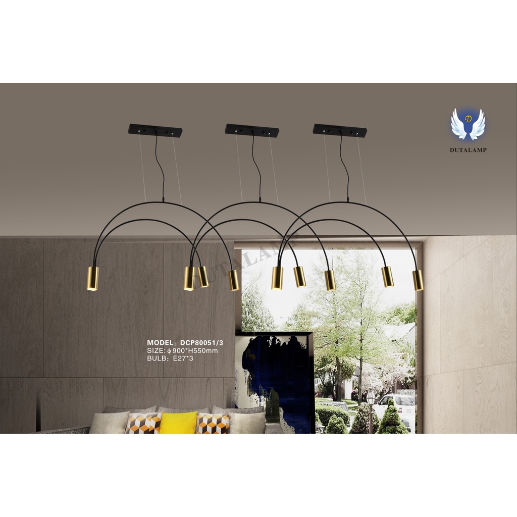 Lampu Gantung Minimalis Sorot Unik Dekorasi Ruang Tamu/Makan 80051