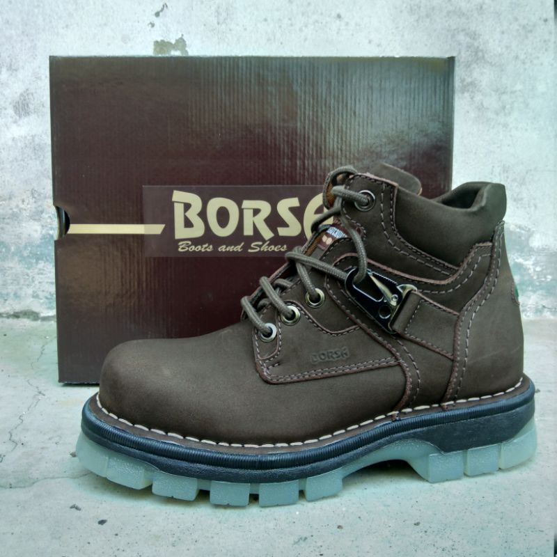 SEPATU KULIT BORSA STOUT COFFEE - ORIGINAL LEATHER BOOTS