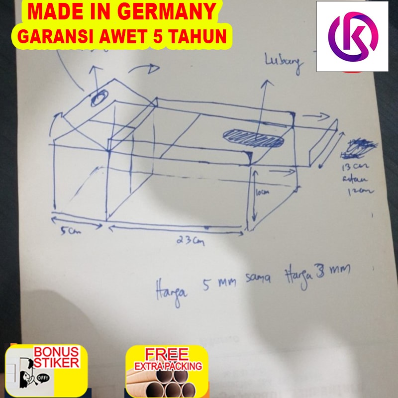 

Murah Acrylic Tempat Tisue Custom 5mm