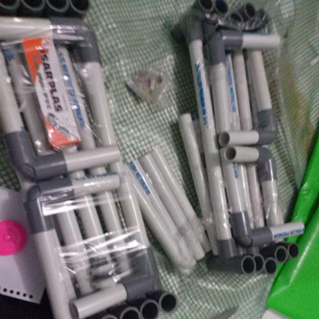 Kolam Terpal Ikan + Rangka [ Satu Set ] Model Slot Paralon Ukuran 100x100x50cm Original A15 Korea