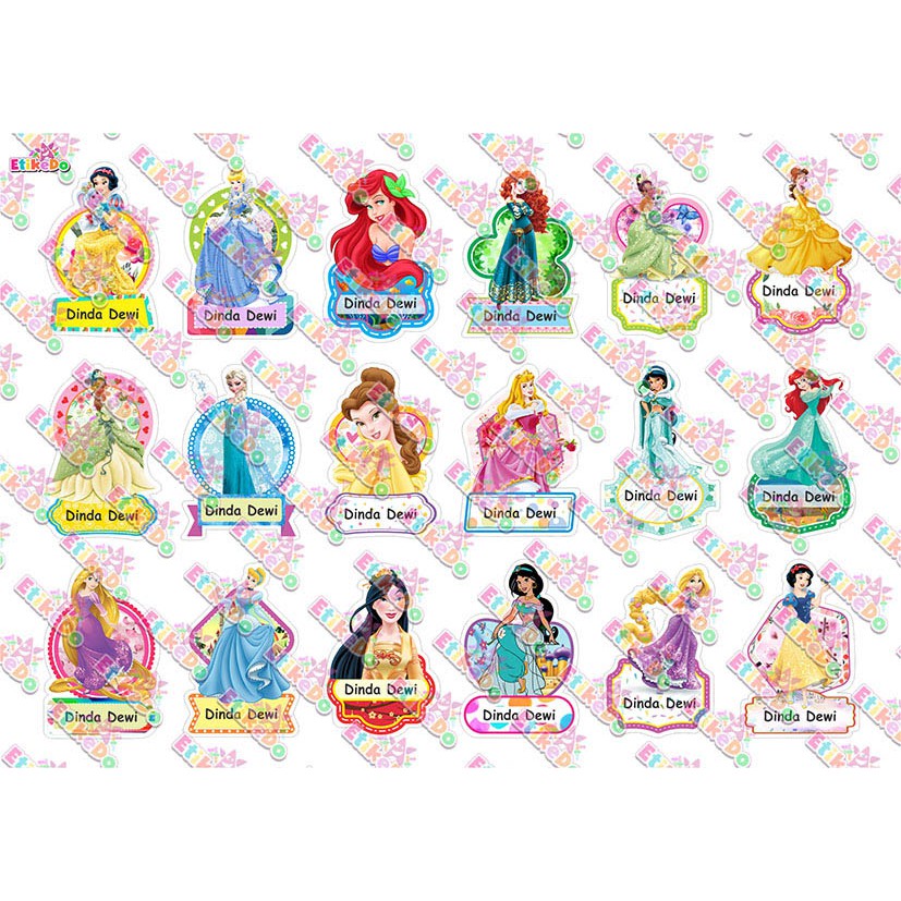 

LABEL NAMA PRINCESS 72 STIKER - ANTI AIR/ROBEK/LUNTUR -2 Nama PR1M2