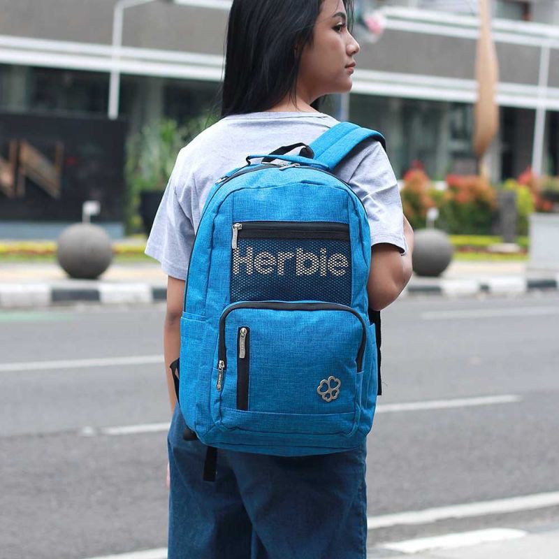 Herbie - Tas Backpack Wanita Terbaru Kekinian | Tas Ransel Punggung Cantik | Tas Gendong Sekolah Kuliah Cewek Premium Material