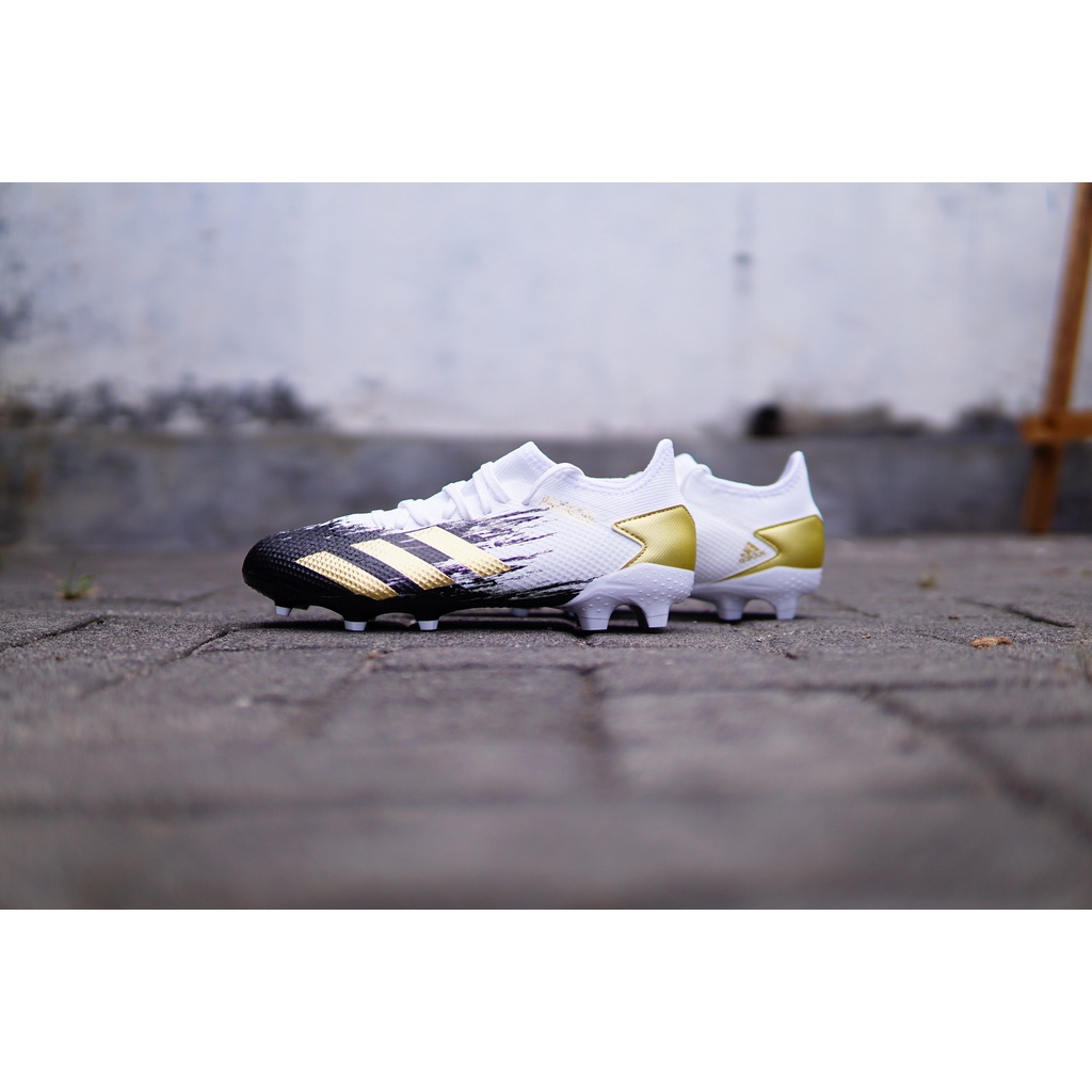 Sepatu Bola Adidas Predator Mutator 20.3 L FG - White/Gold  Original
