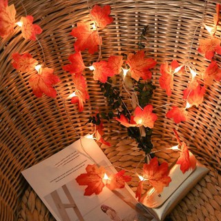  Lampu  Kabel Natal LED Bentuk Daun Maple untuk Dekorasi  