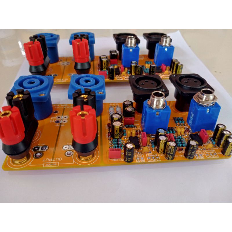 KIT INPUT BALANCE POWER AMPLIFIER PANEL BELAKANG CA SERIES PCB DOUBEL LAYER HIGH KOMPONEN