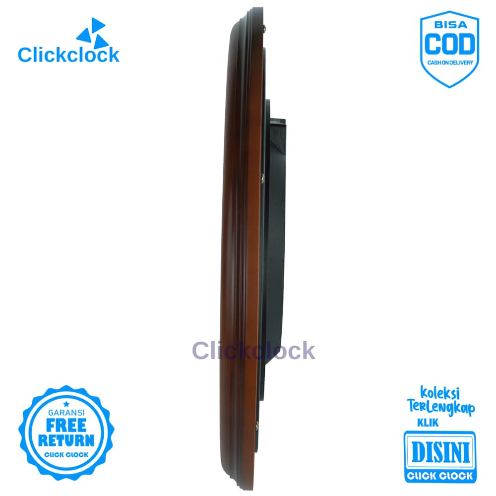 Jam Dinding Quartz Minimalis Coklat Sakana 073 Besar Dekorasi Dinding Murah