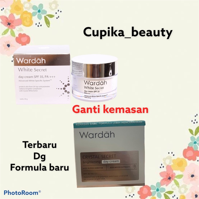 [cnn] 30 gr -- wardah white secret day cream spf 35 pa+++ / wardah crystal secret day cream brightening