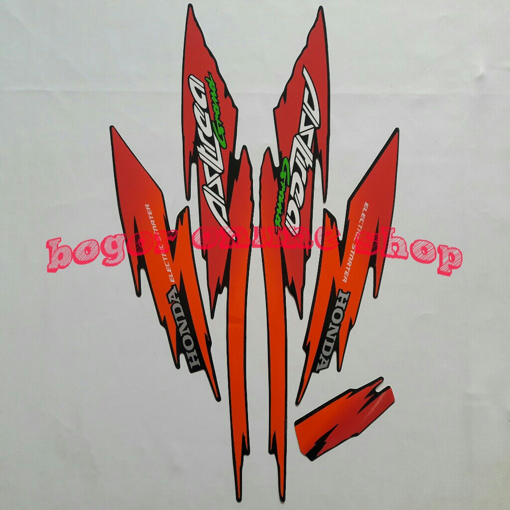 Stiker Striping lis motor honda Astrea Grand 1994 Merah