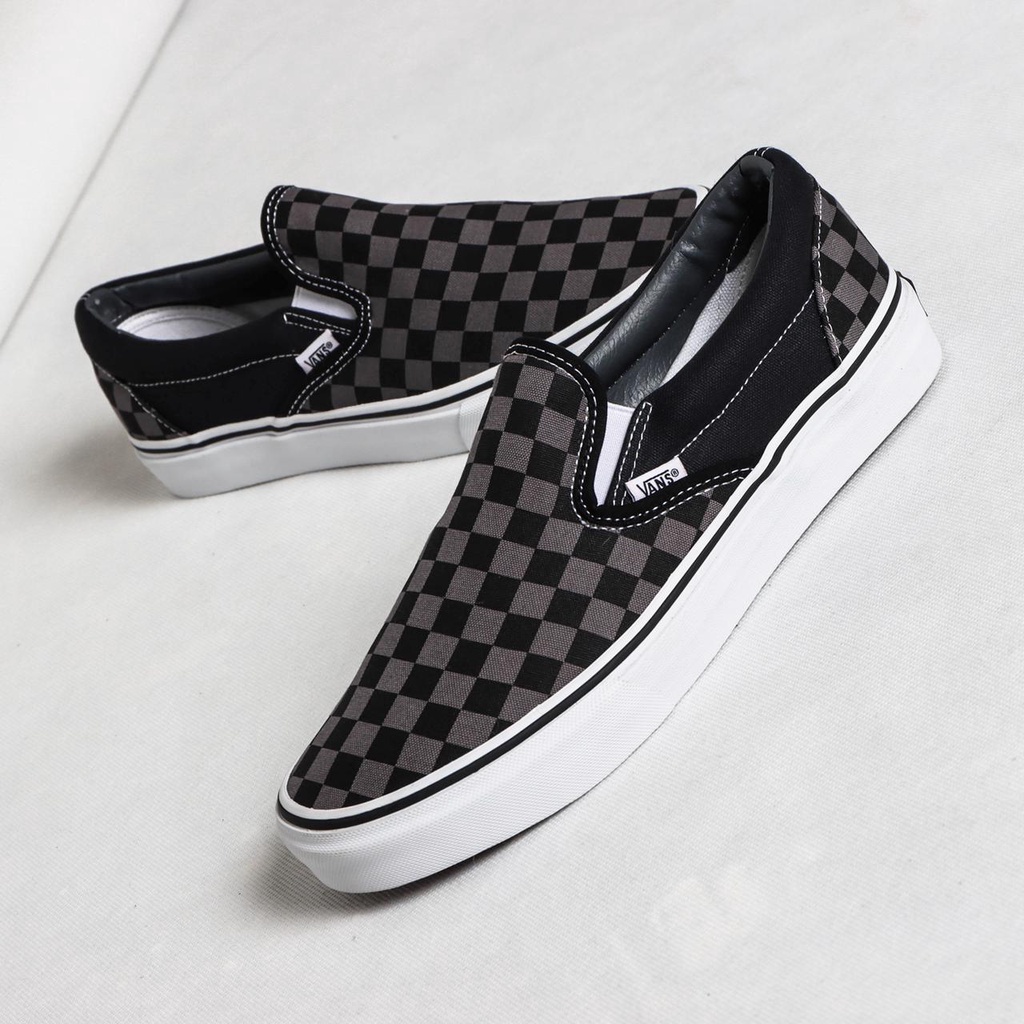 Vans Slip ON Classic Checkerboard Black / Pewter original BNIBWT