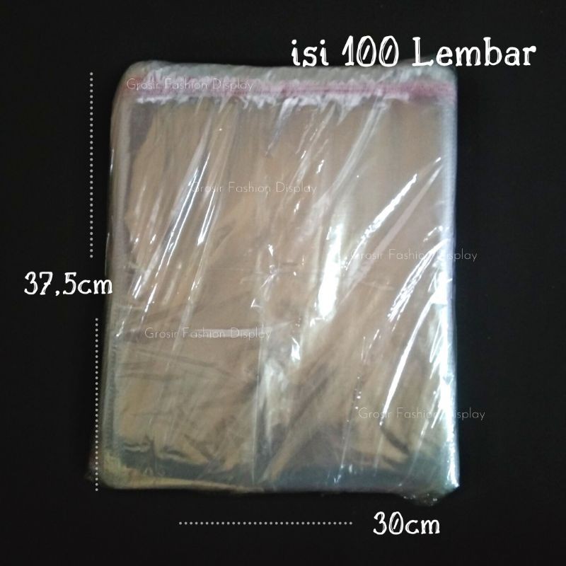 Plastik Packing Baju OPP Tebal 0,3mm/ Tebal 28 Mic Super  Plastik Baju Seal Lem Display Pakaian (PAK G)