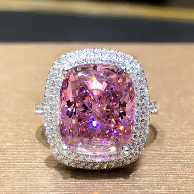 Fancyqube Fancycube Cincin Wanita Warna Pink Untuk Aksesoris Pernikahan