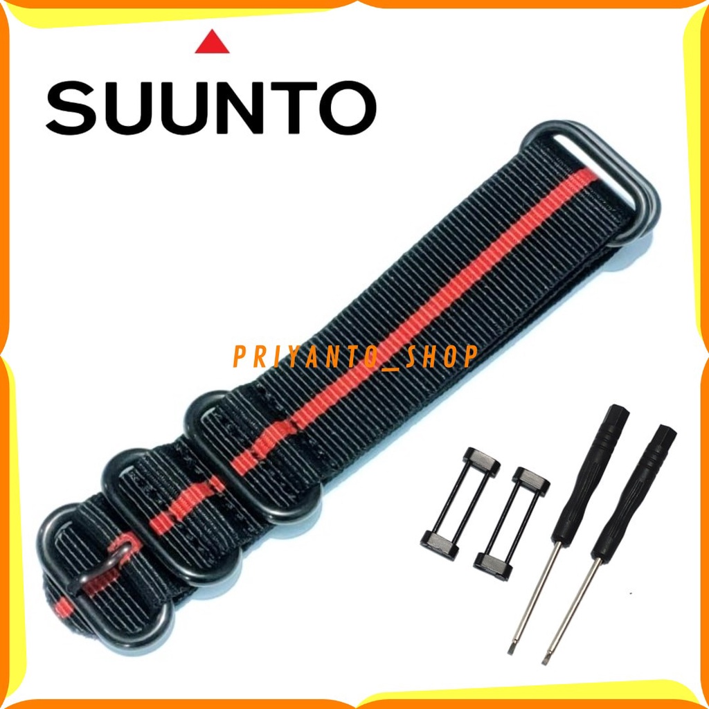 STRAP TALI JAM TANGAN SUUNTO TRAVERSE ZULU NYLON CANVAS FRREE ADAPTER