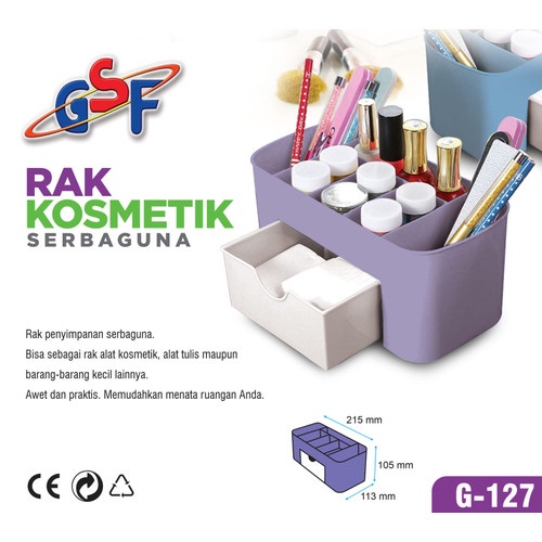 Rak Kosmetik Serbaguna GSF-127 - Organizer Box Tempat Penyimpanan Multifungsi