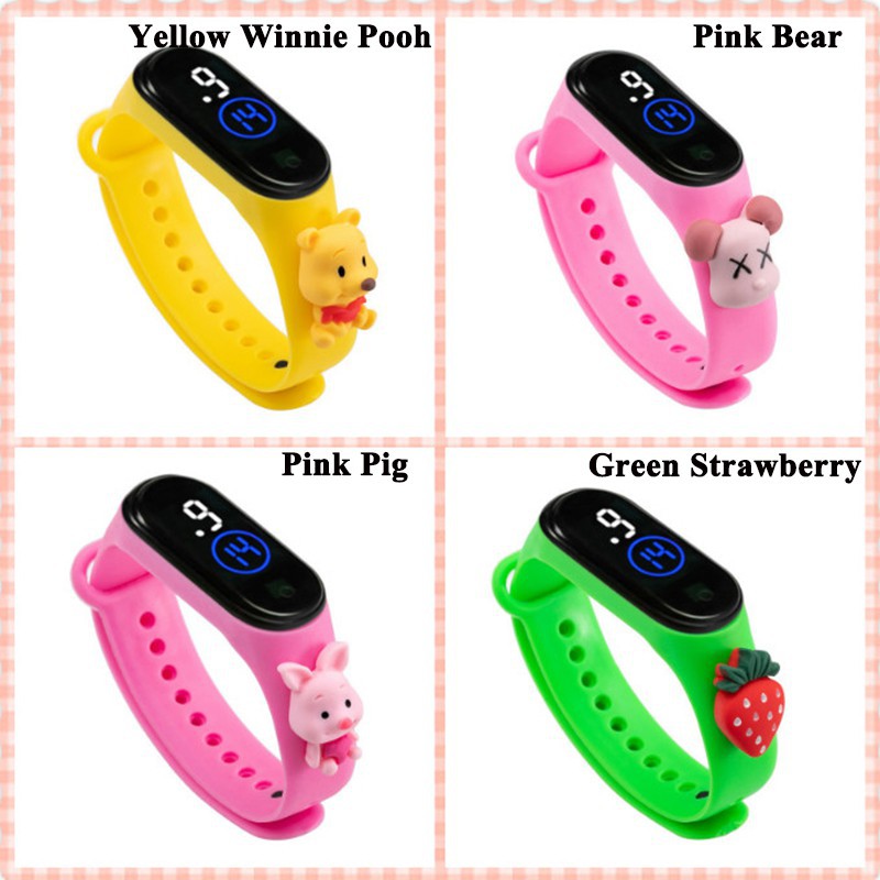 Jam Tangan LED Digital IP67 Anti Air Motif Kartun Anak Laki-laki Perempuan LED Minimalis Gelang-7