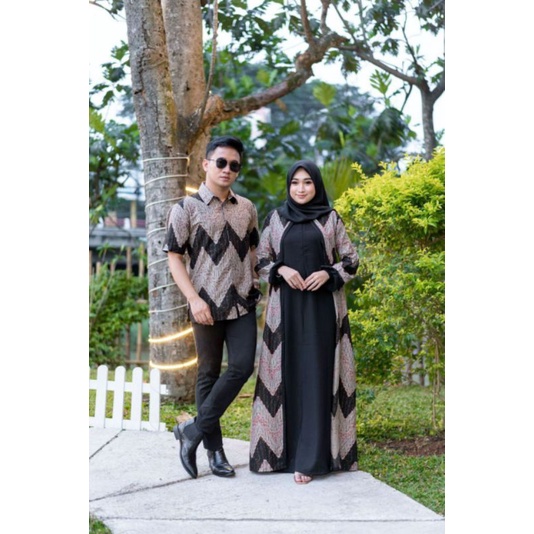GAMIS CARDIGAN ZIGI ZAGA / CARDIGAN SET GAMIS / COUPLE BATIK FASHION / SARIMBIT BATIK FASHION PEKALO