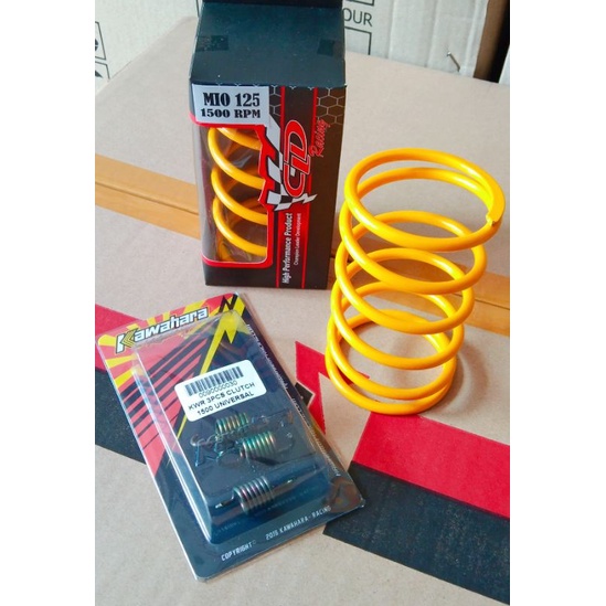 PAKETAN PER CVT CLD 1500RPM MIO M3/FINO 125/SOUL GT 125 + PER KAMPAS GANDA KAWAHARA 1500RPM