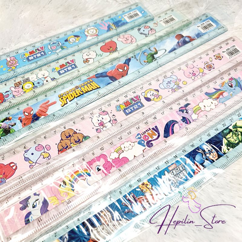 

Penggaris KM 30cm Murah My Little Pony / Penggaris 30cm BT21 , / Penggaris panjang / Penggaris Sekolah