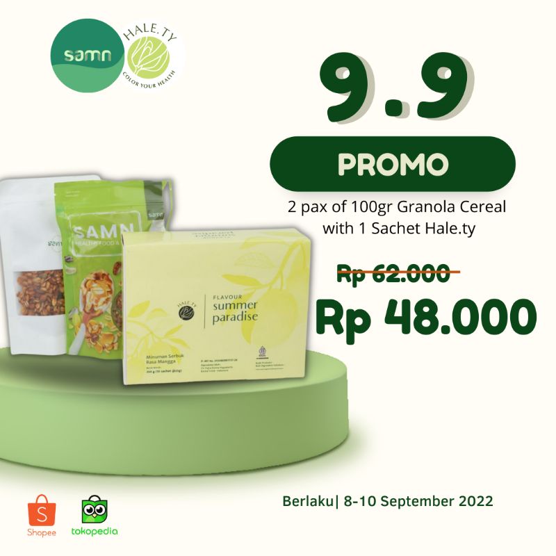 

Granola Sereal SamnFood x Superfood drink Hale ty Sarapan Sehat cemilan diet
