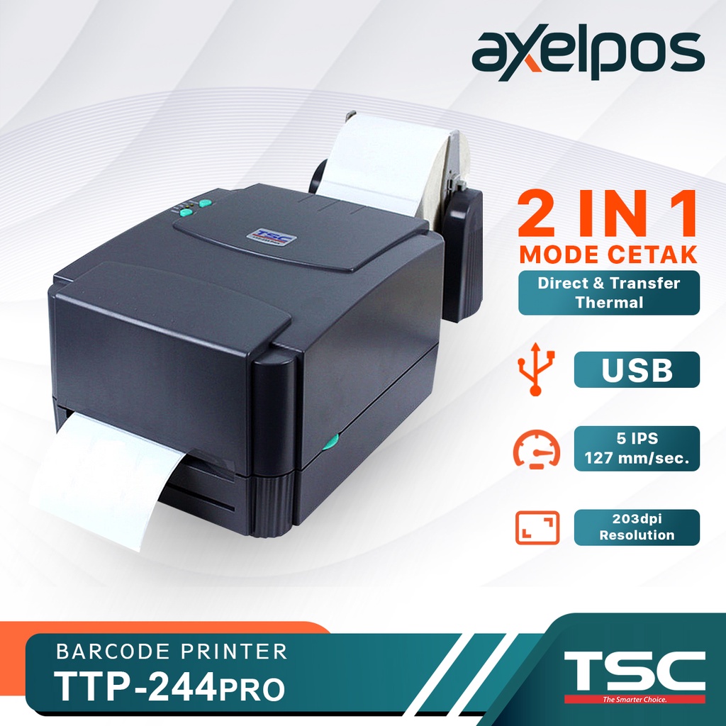 PRINTER BARCODE THERMAL LABEL TSC TTP 244PRO - TTP244PRO - TTP 244 PRO